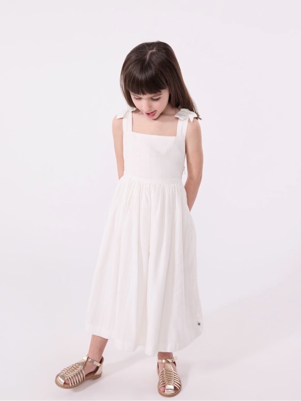 EUC Petit Bateau Long Strappy Dress